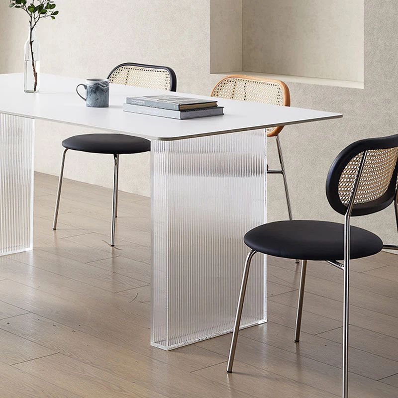 Leonie White Dining Table, Acrylic - Image 5