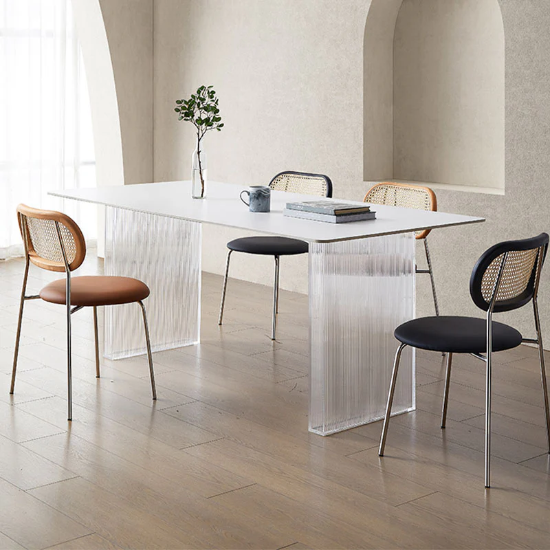 Leonie White Dining Table, Acrylic - Image 7