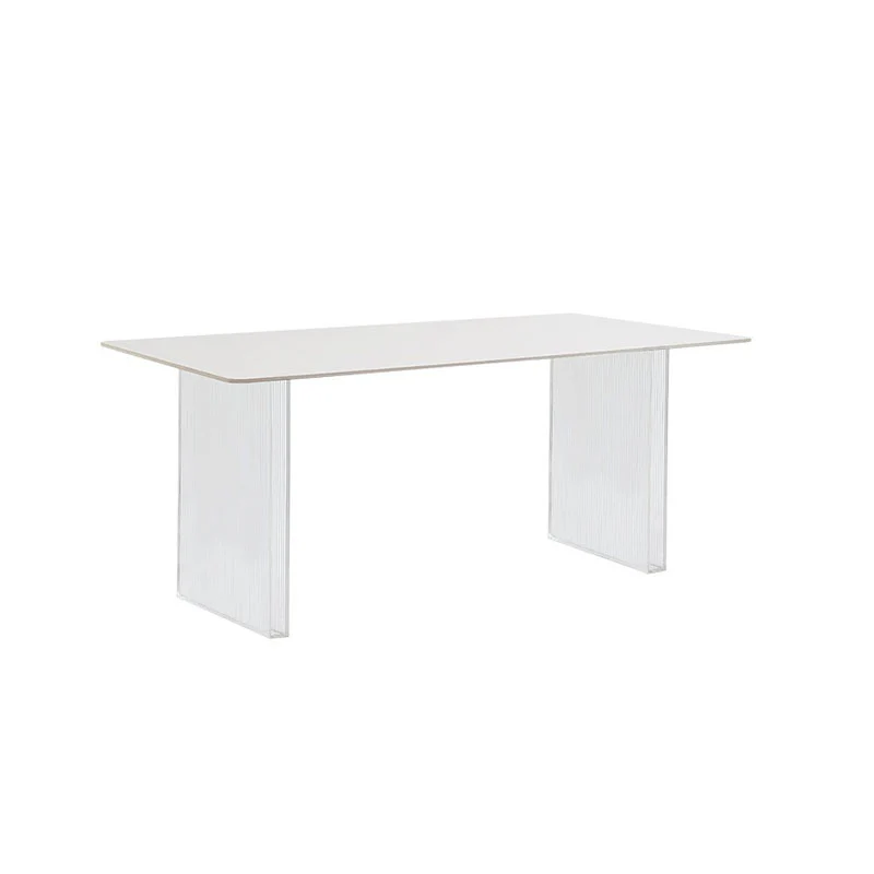 Leonie White Dining Table, Acrylic - Image 9