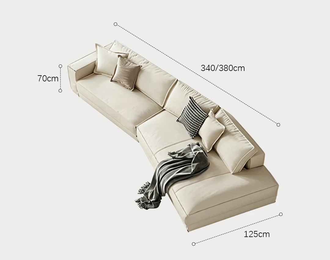 Lester Four Seater Sofa, Five Seater Sofa, Curved Sofa - Image 6