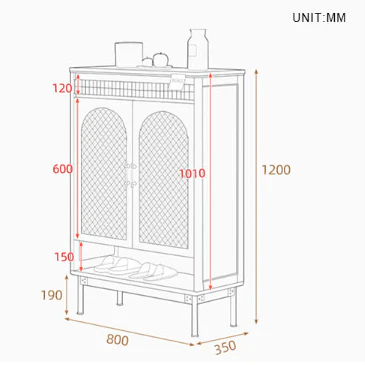 Levy Shoe Storage, Rattan - Image 6