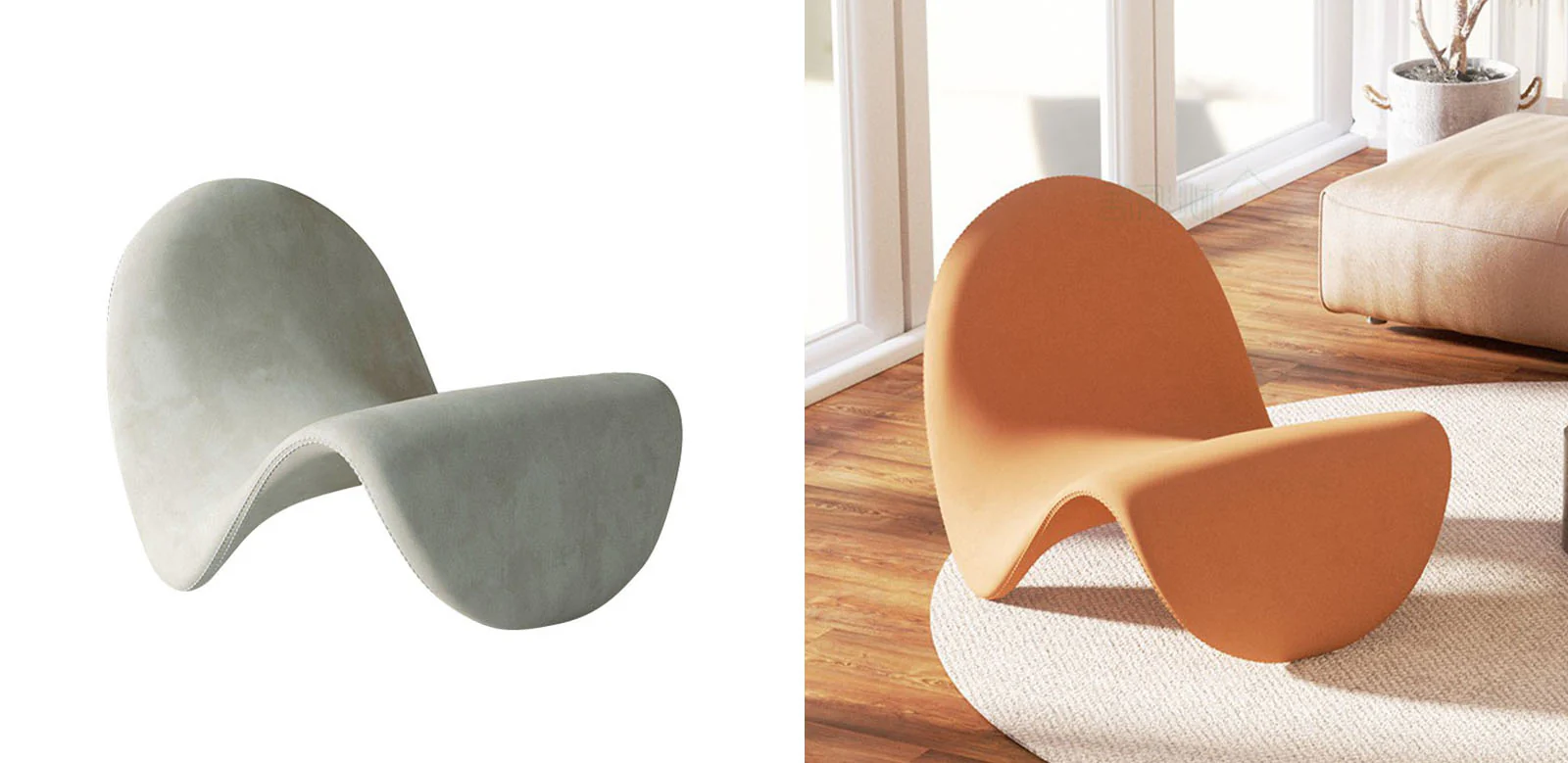 Lickitung Creative Armchair, Velvet - Image 5