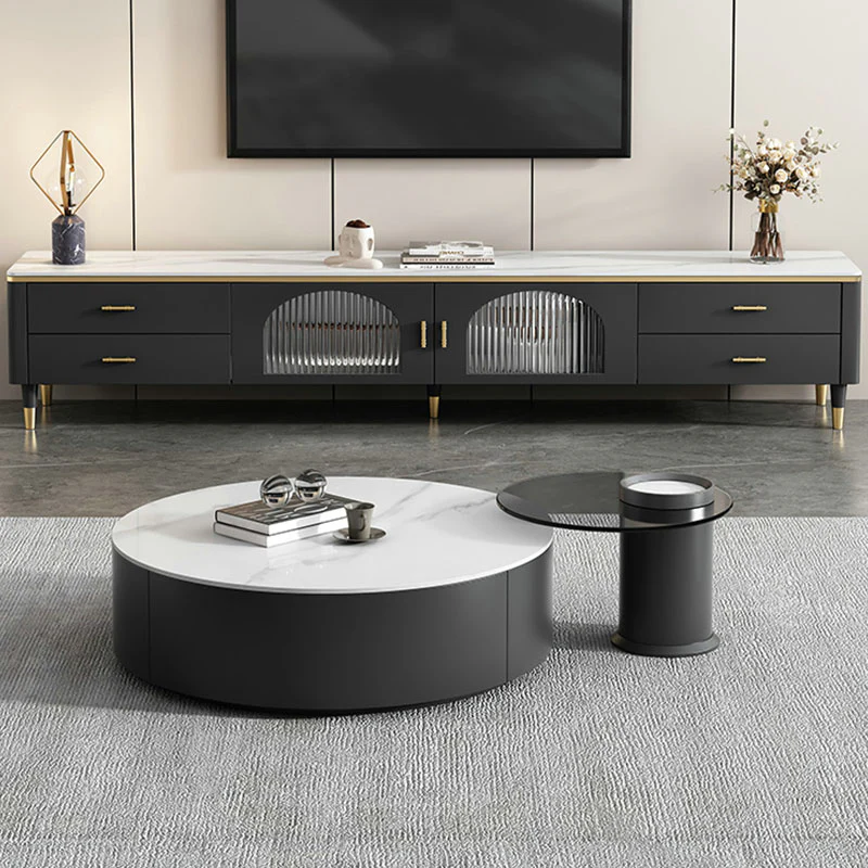 Lionel Round Nesting Coffee Table Set - Image 2