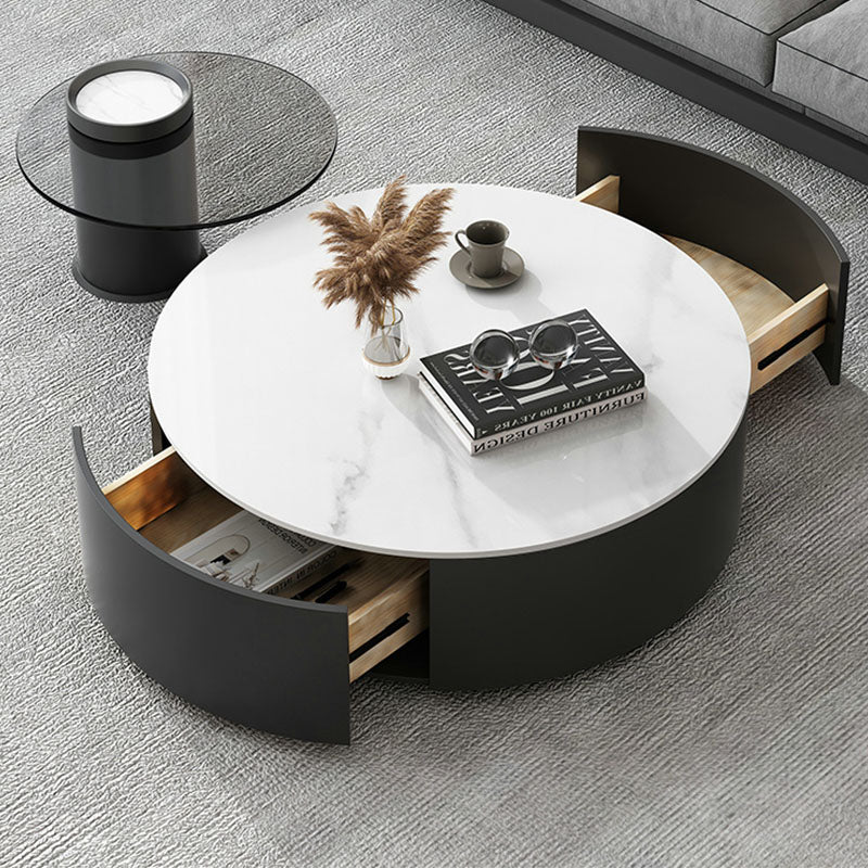 Lionel Round Nesting Coffee Table Set - Image 3