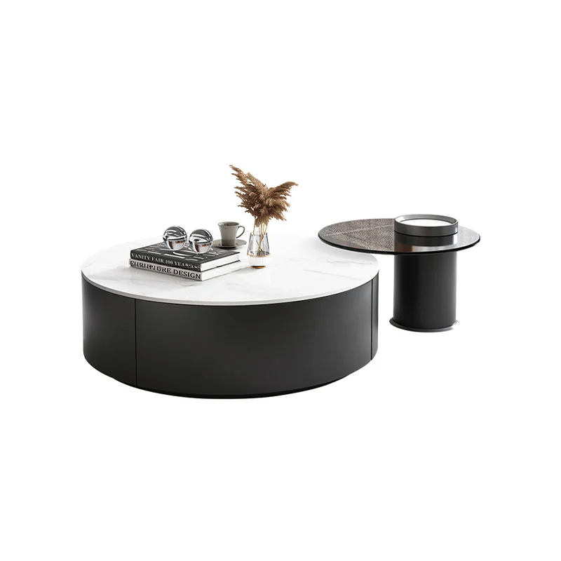 Lionel Round Nesting Coffee Table Set - Image 6