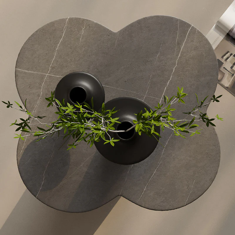 Lorna Side Table, Stainless Steel & Sintered Stone - Image 3