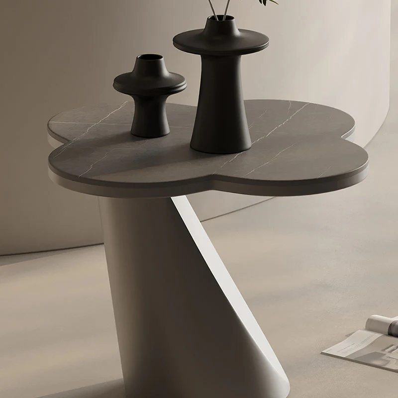 Lorna Side Table, Stainless Steel & Sintered Stone - Image 5