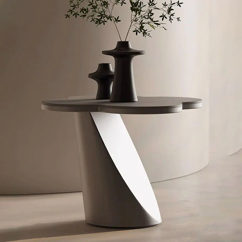 Lorna Side Table, Stainless Steel & Sintered Stone - Image 6