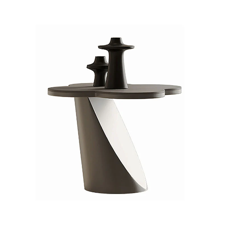 Lorna Side Table, Stainless Steel & Sintered Stone - Image 7