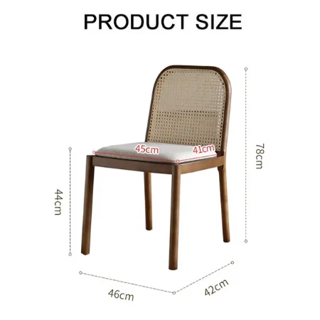 Lucile Rattan Dining Chair, Ash Wood - Image 6