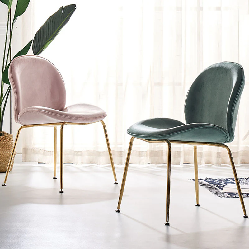 Lule Dining Chair, Gold Legs - Image 3