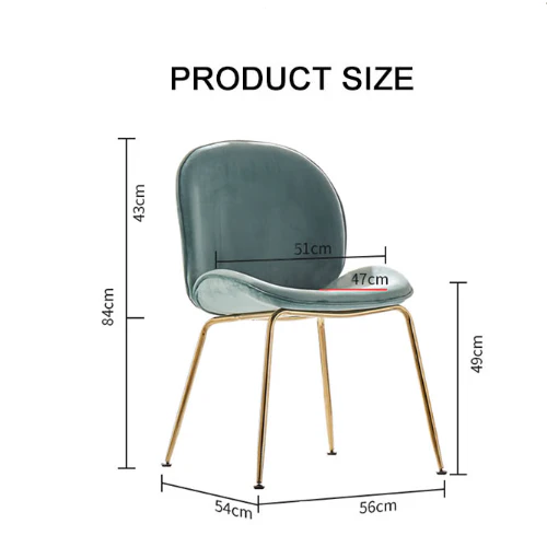 Lule Dining Chair, Gold Legs - Image 6