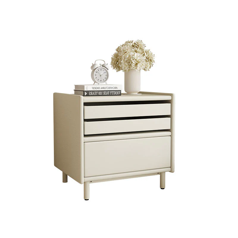 Luna Bedside Table Storage, Cream - Image 5