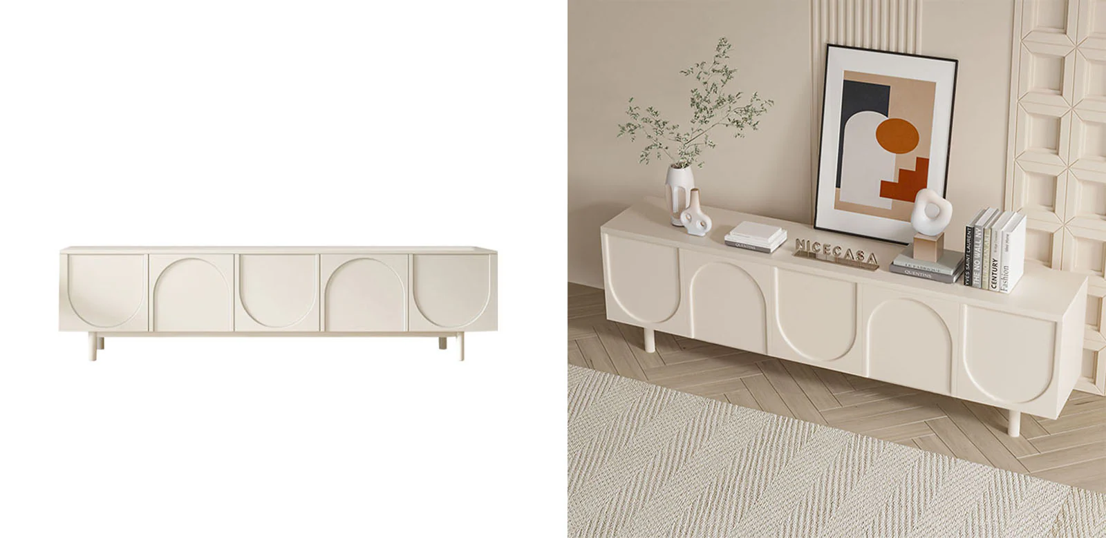 Mahara Arched TV Stand - Image 5
