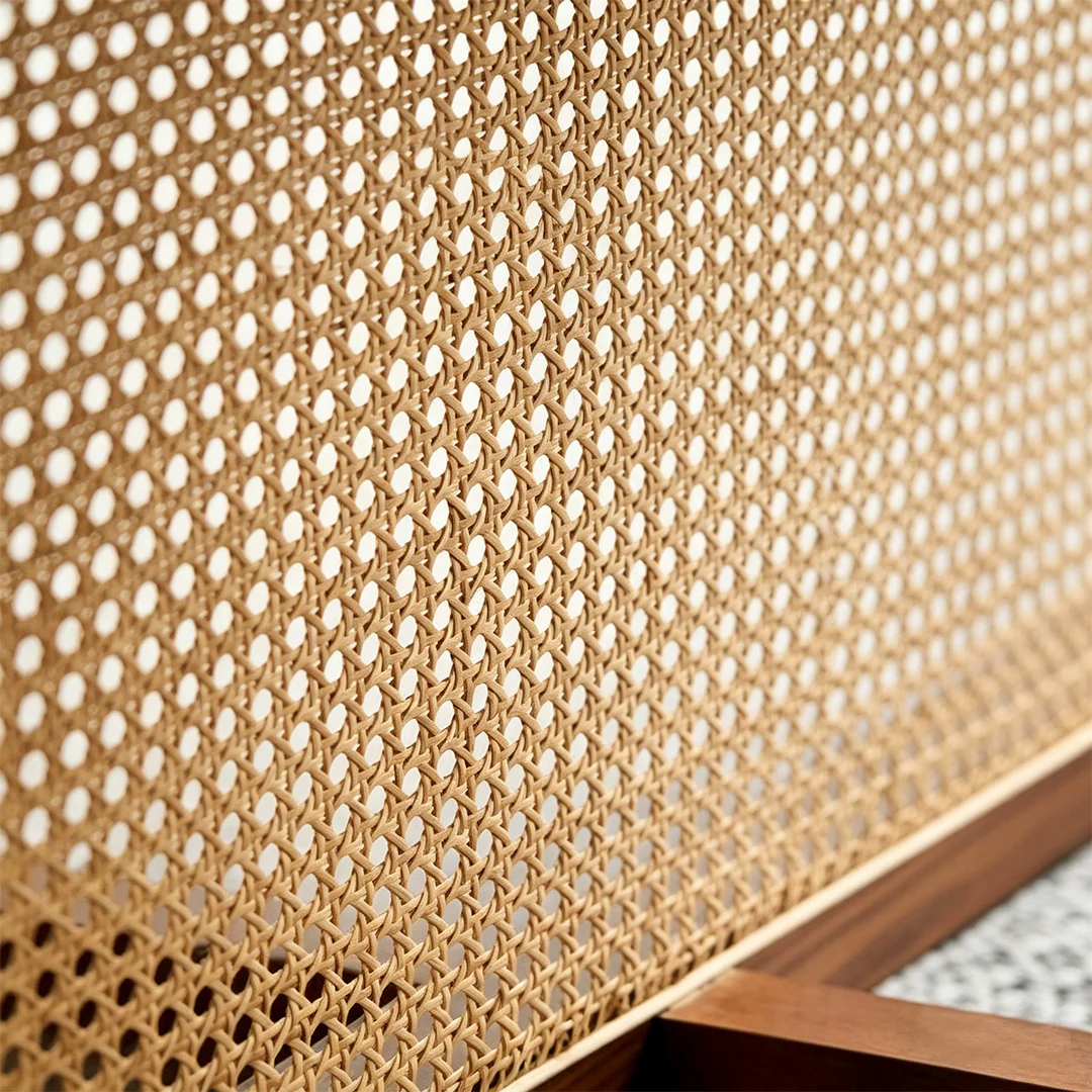 Margot Rattan Dining Table, Solid Wood & Rattan - Image 5