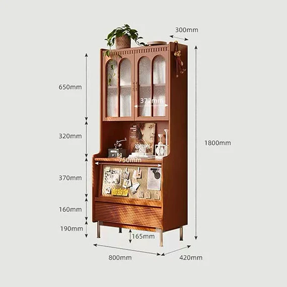Mason Tall Sideboard, With Bookcase - Image 7