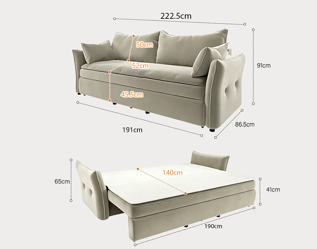Matsuoka Two Seater Sofa Bed, Pull Out Sleeper Sofa Bed - Image 10