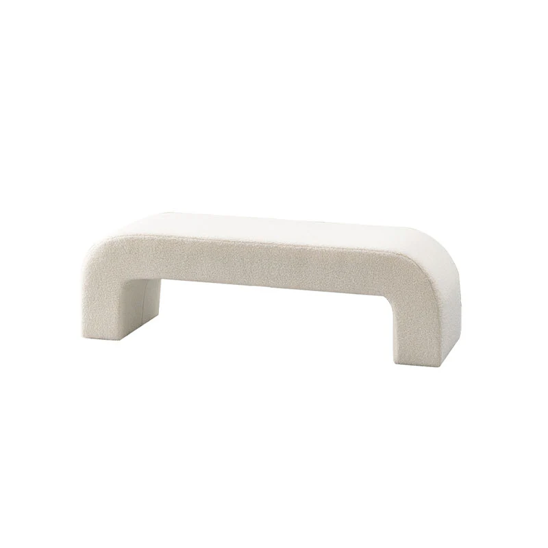 Maxine Boucle Bench, White Boucle - Image 5