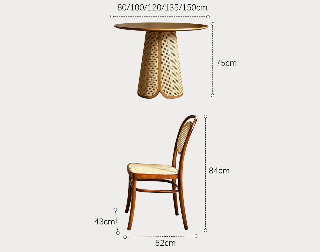 Maya Dining Table, Rattan - Image 7