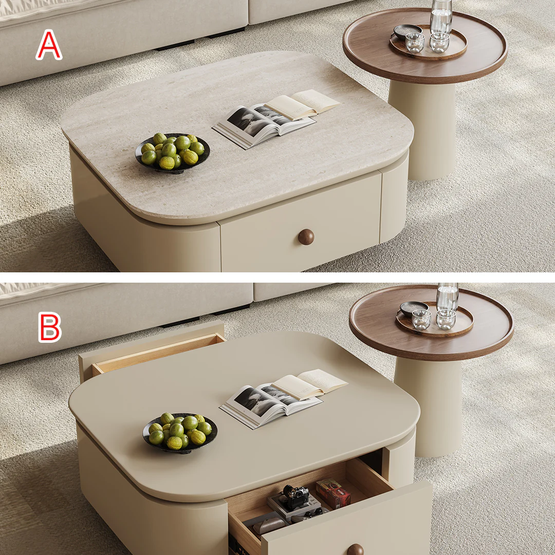 Meer Rectangle Coffee Table Set With Storage - Image 6