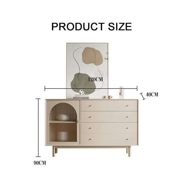 Meerveil Sideboard, One Glass Door With Four Drawers - Image 7