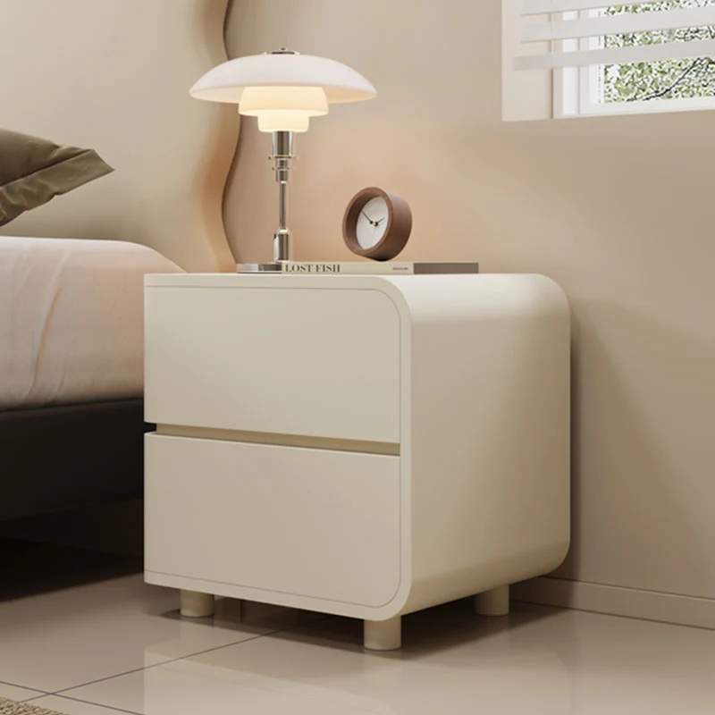 Meg Bedside Table, Cream - Image 3