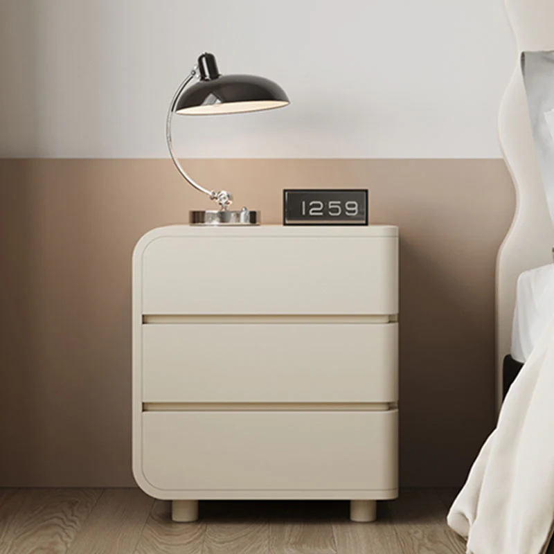 Meg Bedside Table, Cream - Image 4