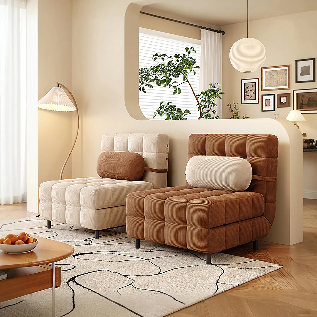 Mendez Single Sofa Bed, Two Seater Sofa Bed, Corduroy - Image 2