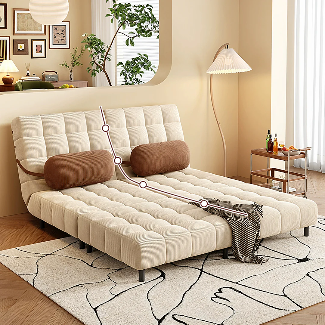 Mendez Single Sofa Bed, Two Seater Sofa Bed, Corduroy - Image 3