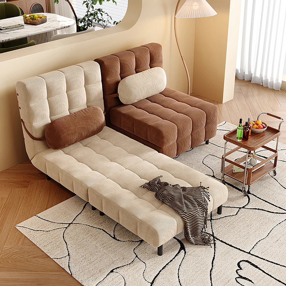 Mendez Single Sofa Bed, Two Seater Sofa Bed, Corduroy - Image 4