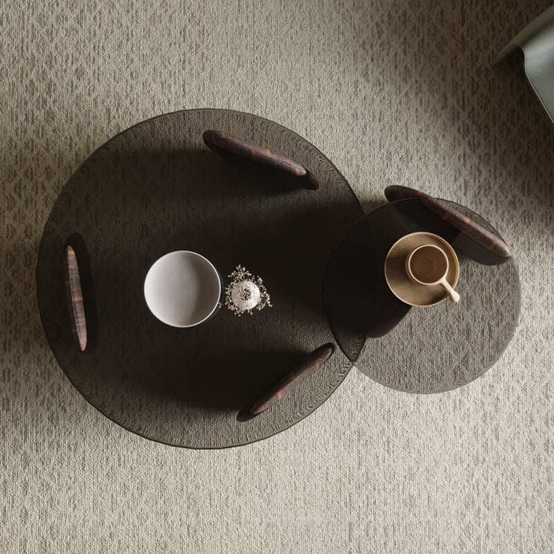 Modern Coffee Table set for Living Room, Dark Walnut Color - Image 3