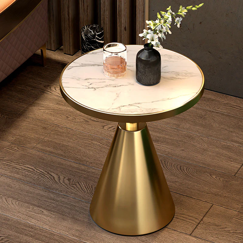 Modern Side Table, Black/ Gold - Image 3