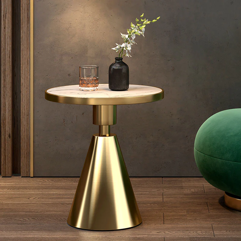 Modern Side Table, Black/ Gold - Image 4
