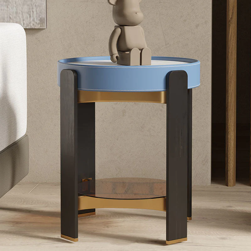 Moira Side Table, Sintered Stone & Rubber Wood - Image 2