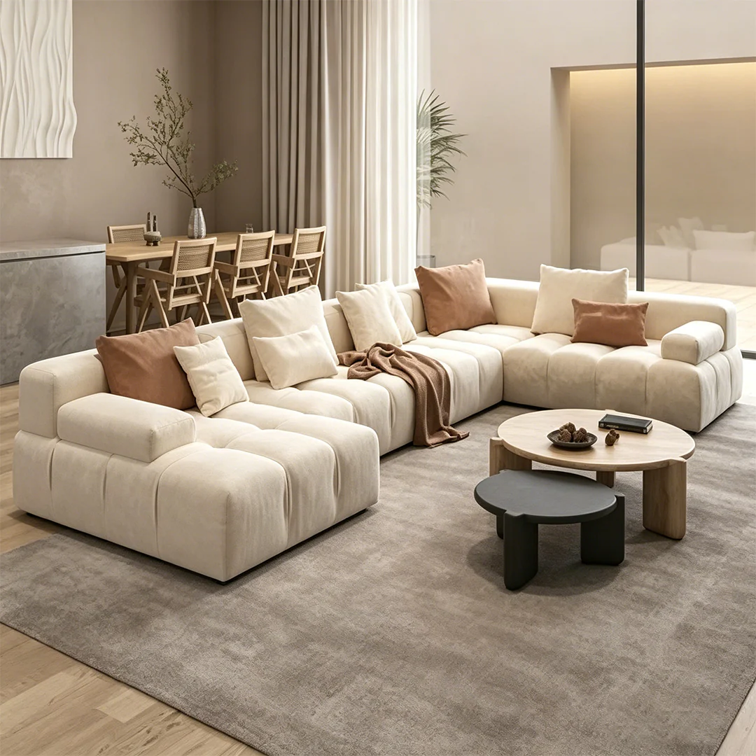 Moira Three Seater Corner, Four Seater Corner Sofa, Velvet - Image 5