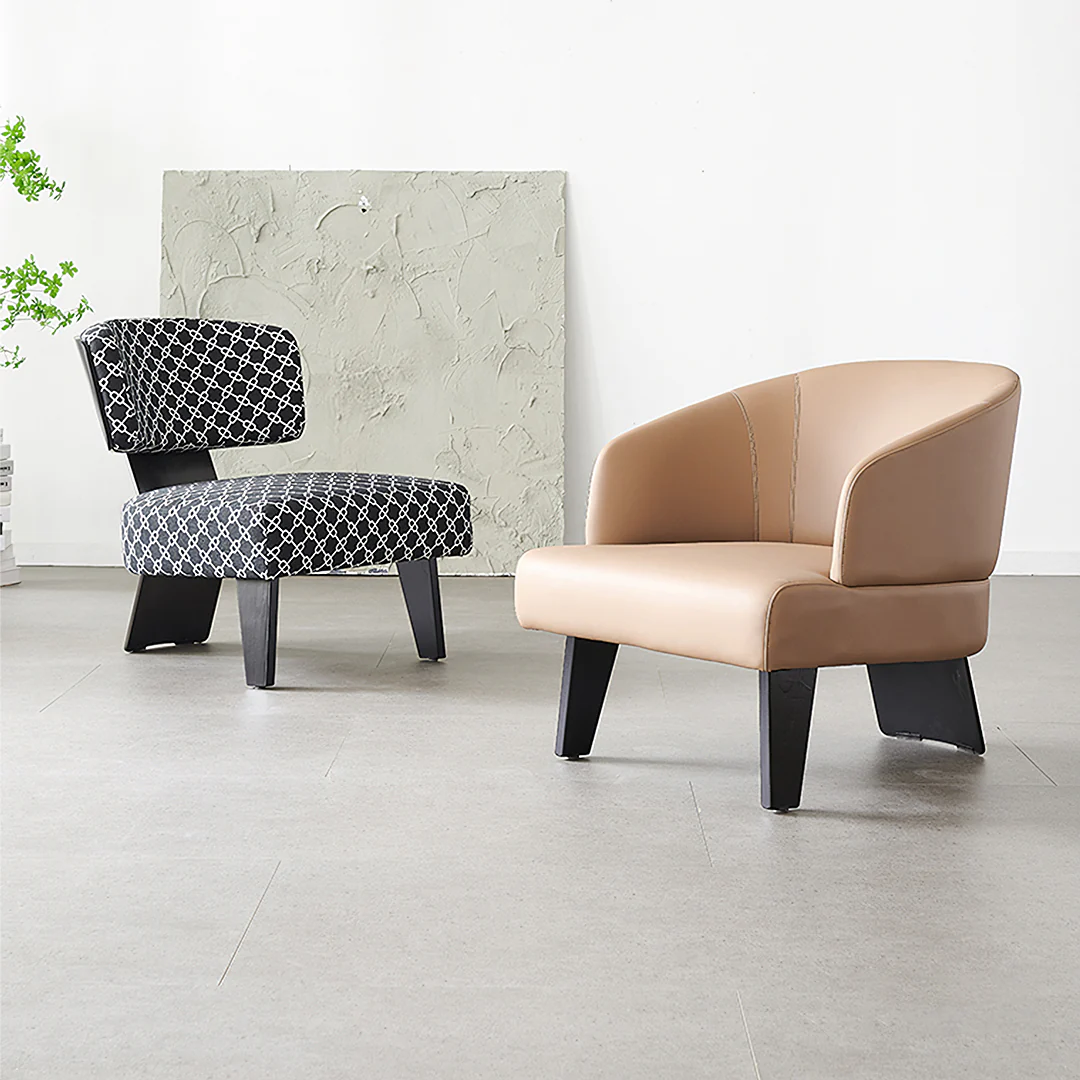 Nascimento Patterned Accent Chair, Black Armchair - Image 8
