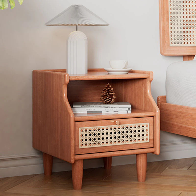 Nelson Bedside Table, Rubber Wood - Image 3