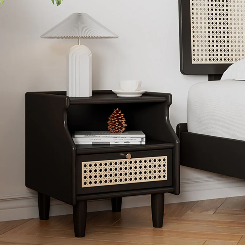 Nelson Bedside Table, Rubber Wood - Image 4