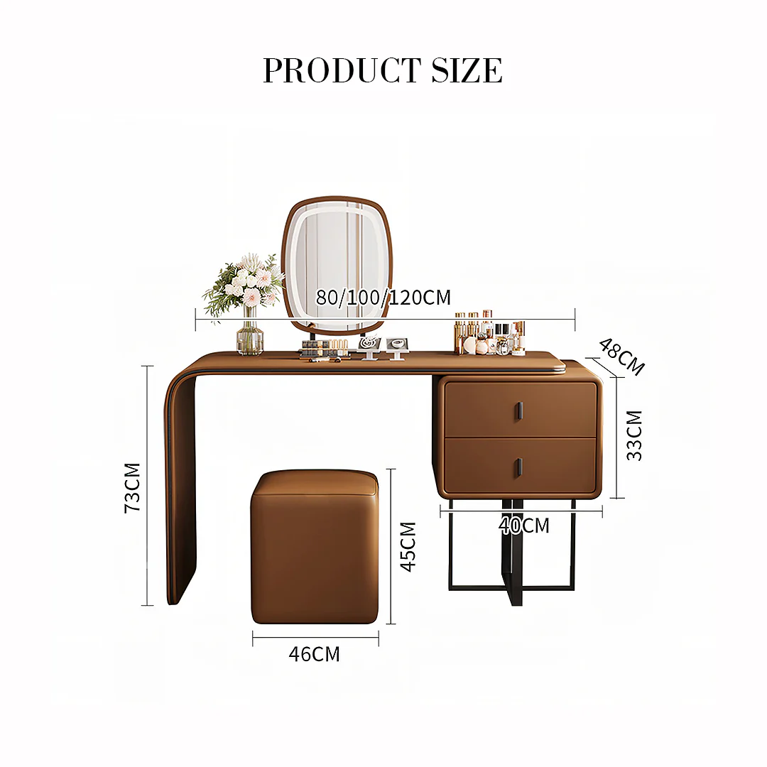 Rivera Dressing Table, Brown, More Colours Available - Image 14