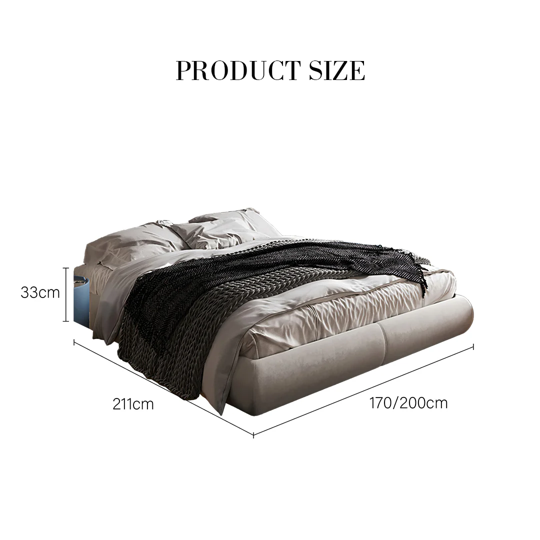 Soren King Size Bed, Super King Size, No Storage, Grey - Image 10