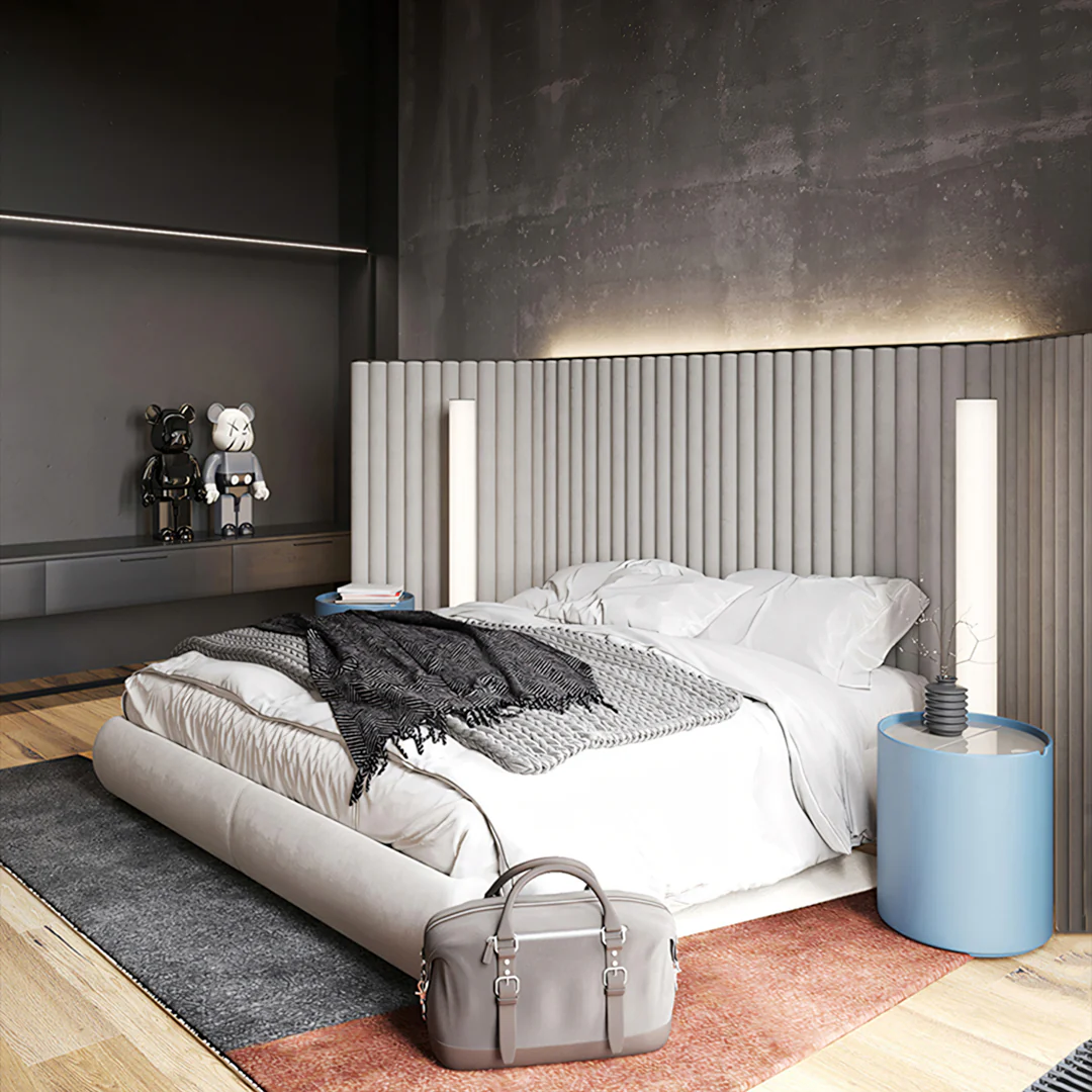 Soren King Size Bed, Super King Size, No Storage, Grey - Image 2