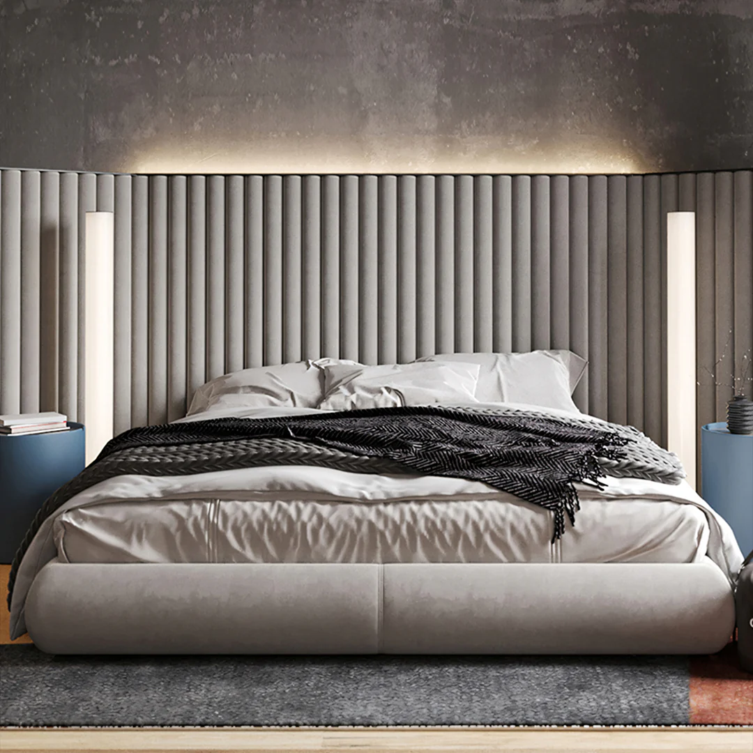 Soren King Size Bed, Super King Size, No Storage, Grey - Image 3
