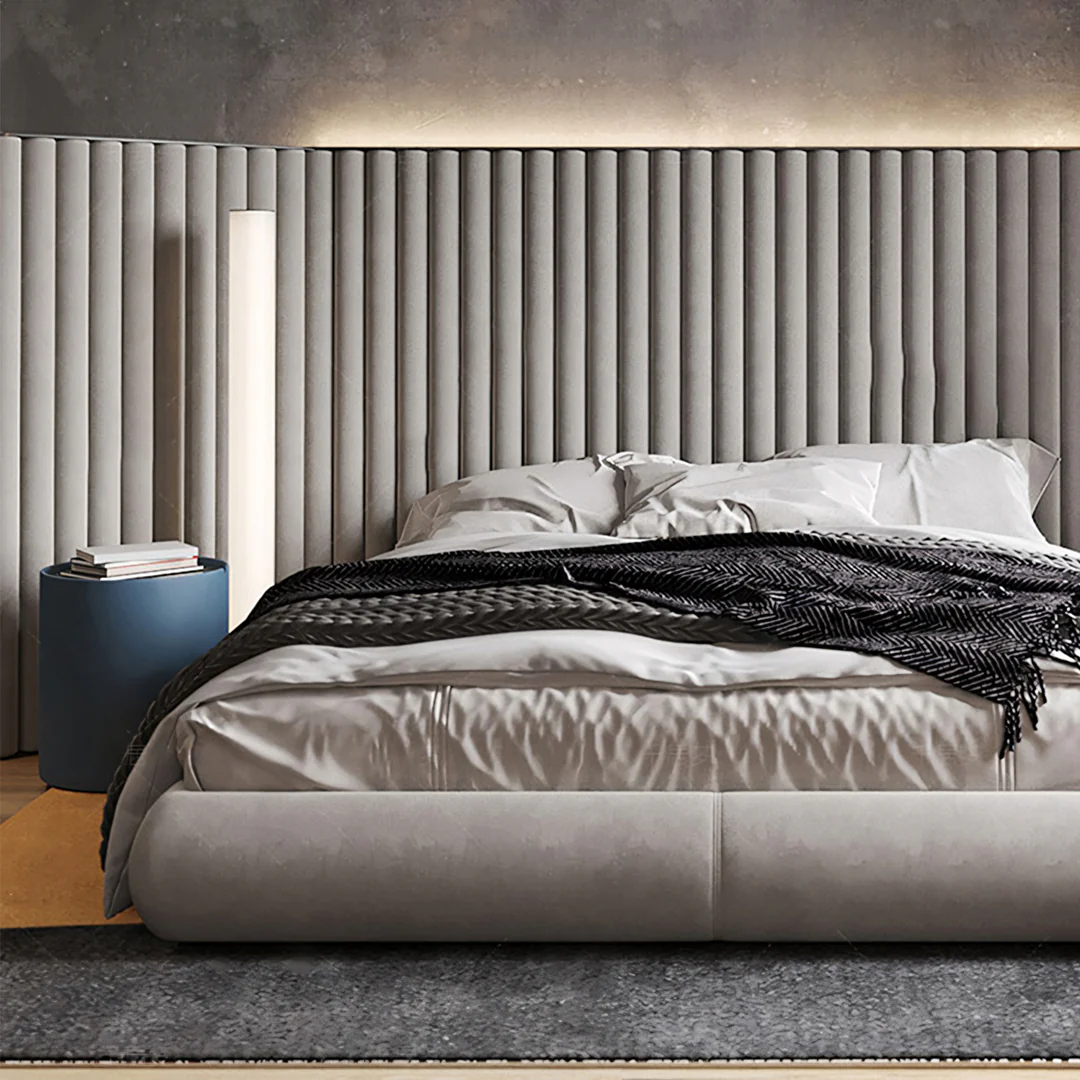 Soren King Size Bed, Super King Size, No Storage, Grey - Image 4