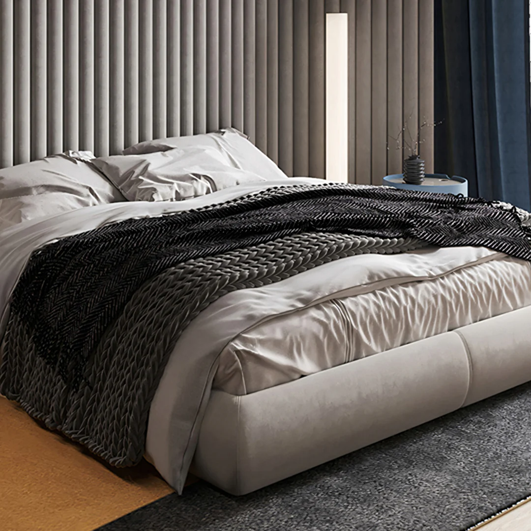 Soren King Size Bed, Super King Size, No Storage, Grey - Image 6