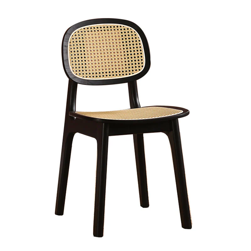 Nicole Rattan Dining Chair, Solid Wood - Image 4