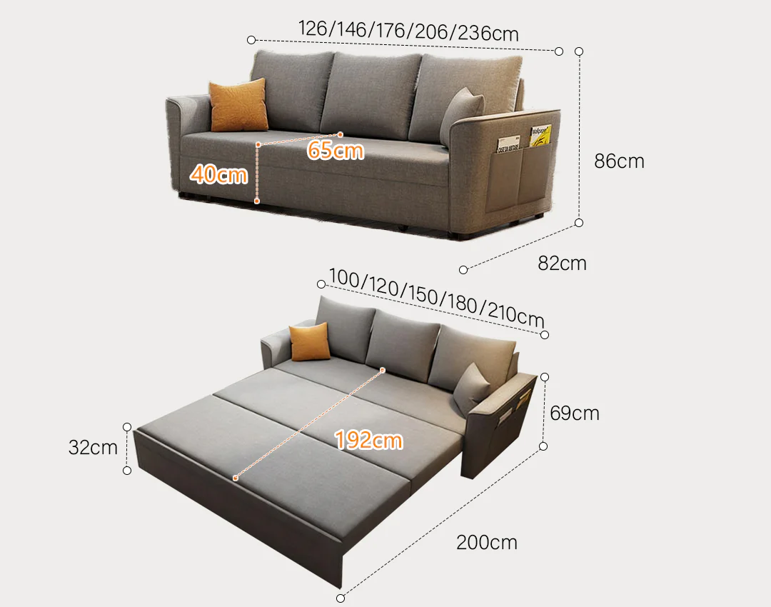 Noah Foldaway Sofa Bed, With Drawer, More Colors Available - Image 10