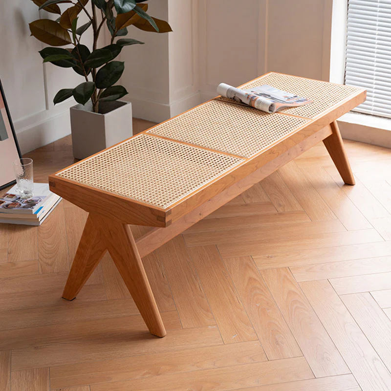 Noah Rattan Bench, Wood - Image 4