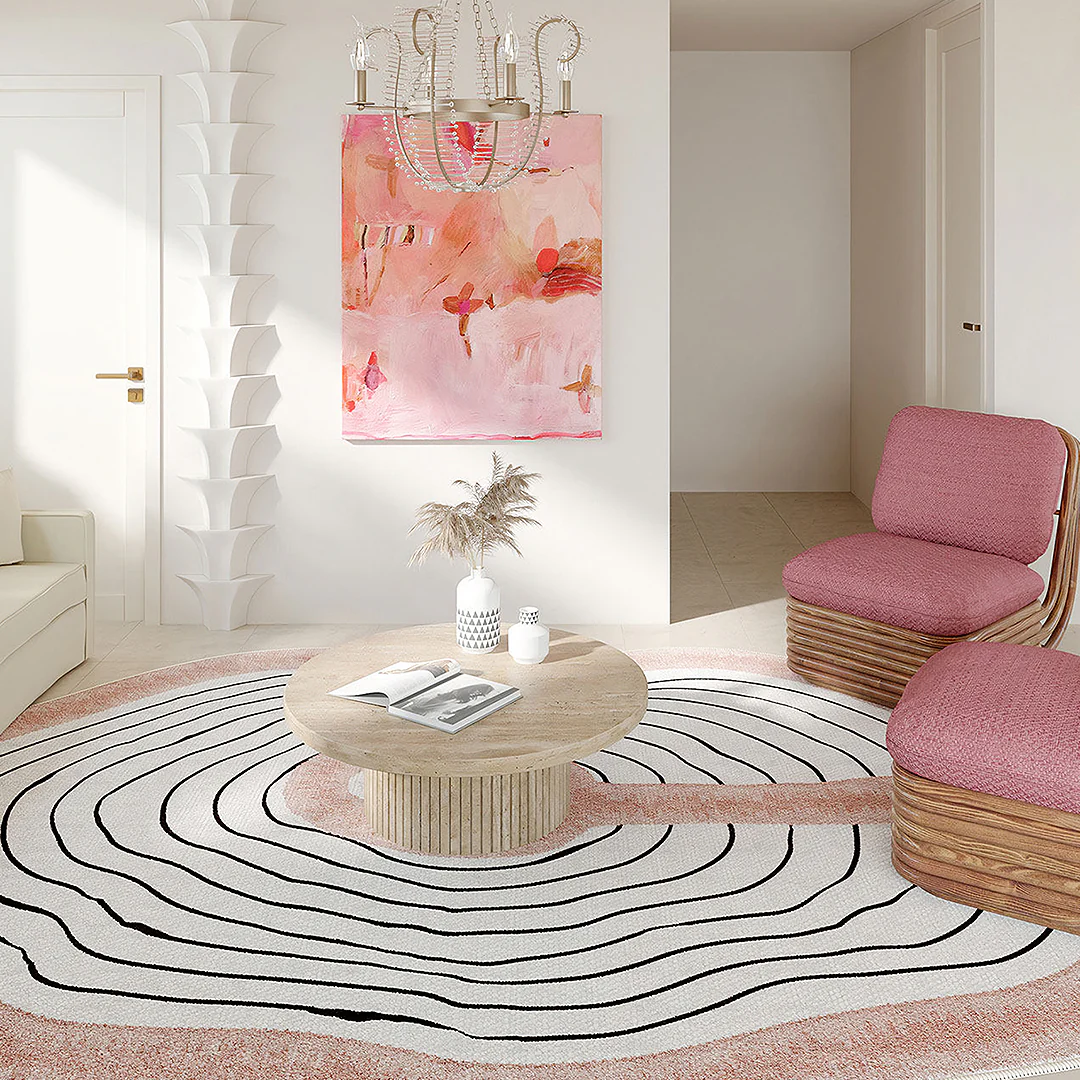 Nova Topo Blush Rug, Various Styles Available - Image 3