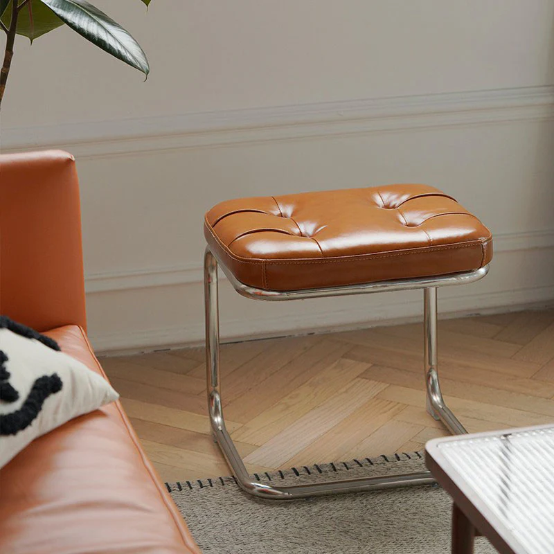 Odelette Vintage Bench, Leather - Image 3