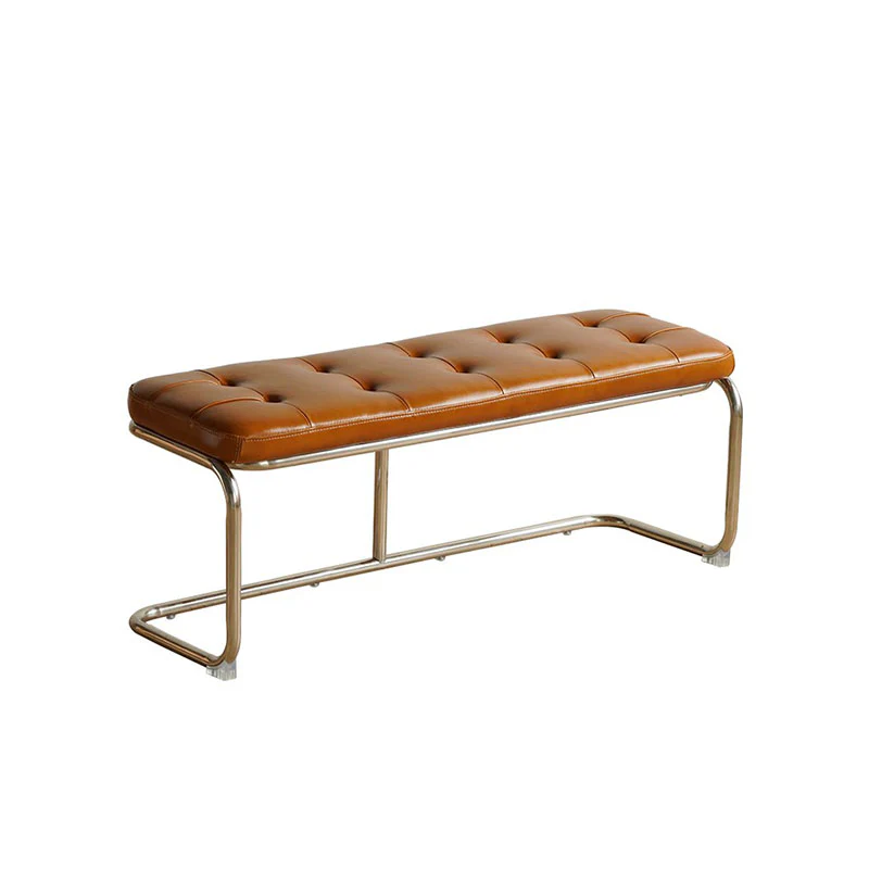 Odelette Vintage Bench, Leather - Image 5